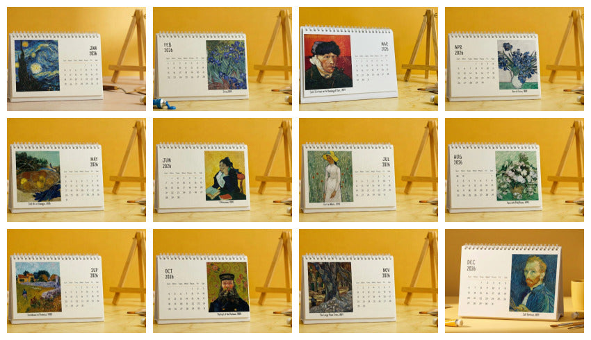 Van Gogh Art Desk Calendar