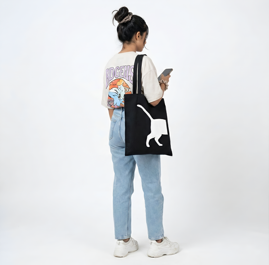 Cat Illustration Tote Bag Tote Bag